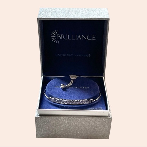 Brilliance Jewelry - NIB Swarovski Bracelet Brilliance Silver Plated Crystals 'Enjoy The Journey'